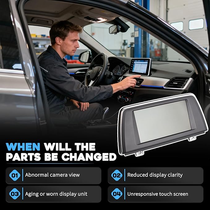 6.5'' Information GPS Dash Display Screen Fit for BMW X1 F48 2.0L 2016-2018 Fit for BMW X2 F39 2.0L 2016-2018 Dash Multimedia Navigation Monitor Replaces 9322123 9-322-123 65509322123 6550-9-322-123