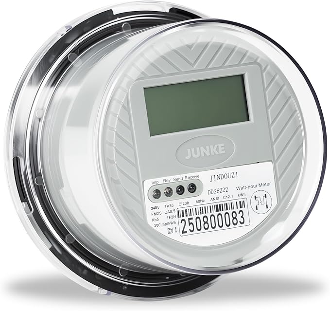 RV Digital Electric Meter,240V 2 Wire KWH Meter,Watt Meter, Used for RV and Home Meter