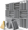 18 Pack Sound Proof Foam Panels for Walls, 12" x 12" x 2" Self-Adhesive Acoustic Panels, High-Density Soundproof Wall Panels for Studio Home and Ceilings (Gray)