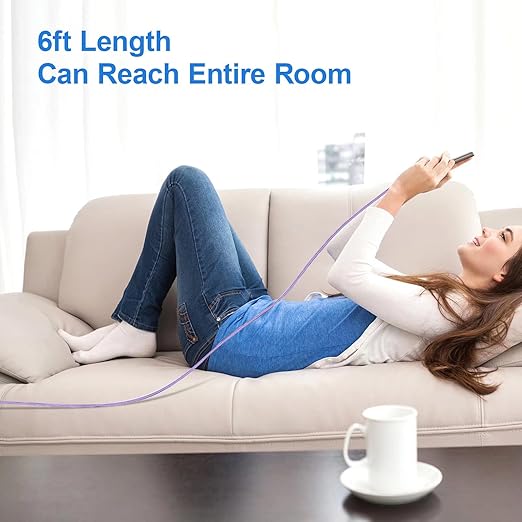 Durcord USB C to USB C Cable, 2Pack 100W 6ft USB C Charger Cable Fast Charging for Android/Phone/Pad, Type C to Type C Charger Braided USB Cable Compatible with Phone 16/15 Pro Plus Max Purple