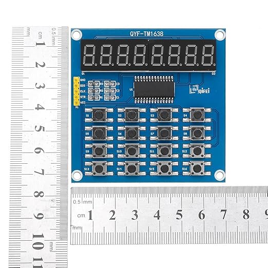2PCS TM1638 LED Display 8Bit Digital Tube Module 16 Keys 3-Wire Control Keyboard for Arduino DIY