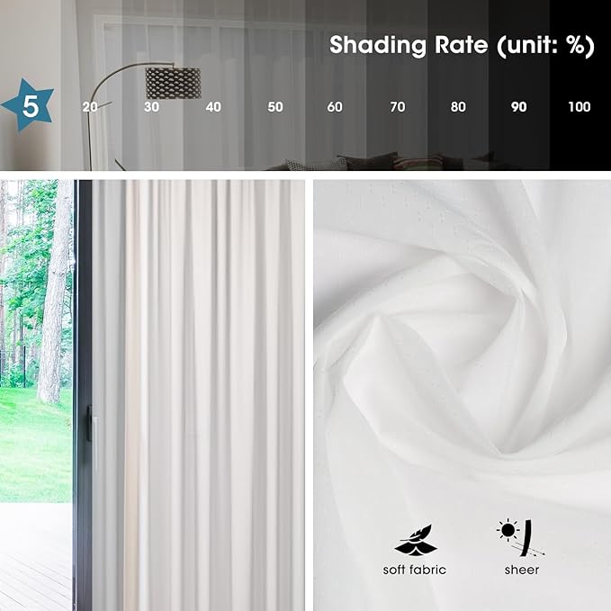 SmartWings Automatic Curtain Opener with Drapery, Motorized Vertical Blinds with Remote, Electric Closet Doors Sliding Panels Compatible with Alexa Google Homekit, Sheer Starry Brilliance