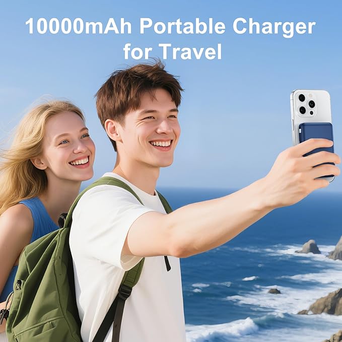 for Magsafe Portable Charger - 10000mAh Battery Pack for Magsafe with USB-C Cable and PD 20W USB C Fast Charging LED Display, Magnetic Wireless Power Bank for iPhone 17/16/15/14/13/12/Pro/Pro Max
