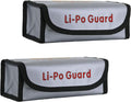 Tenergy 2 Pack, Fire Retardant Lipo Bags, Battery Bags for Charging and Storage, 7.3x3x2.4 inches Each