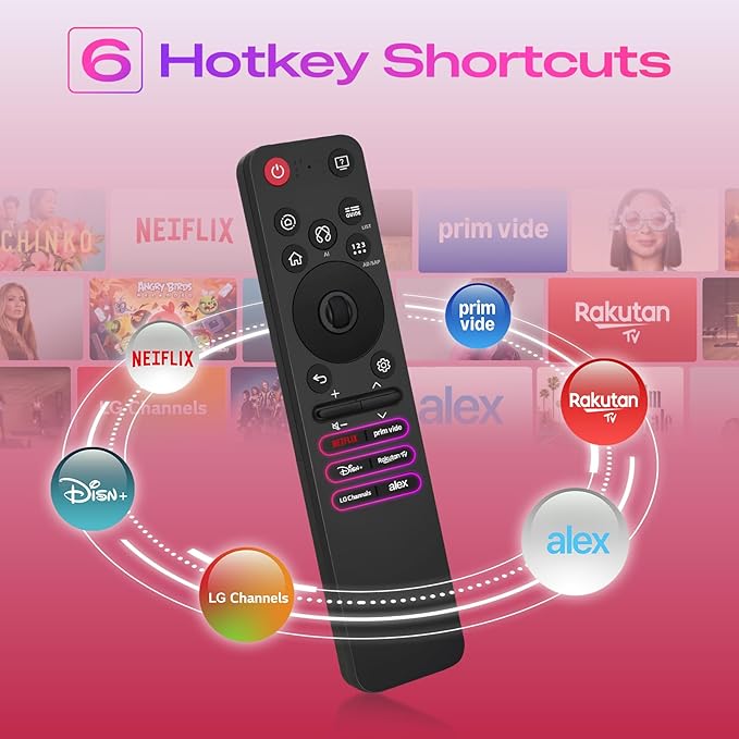 for LG AI Magic Remote Control, MR25GA Replacement for LG-TV-Remote with AI, Pointer and Voice Function, Compatible with UHD OLED QNED NanoCell Webos 4K 8K Smart TV (2025 Models)