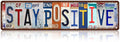Vintage Stay Positive Wall Decor Street Signs Home Bar Coffee Metal Tin Signs 16 x 4 Inches