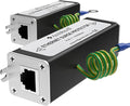 Awishwell Ethernet Surge Protector Gigabit, 5 Pack 20KA PoE++ Network Protection, RJ45 Surge Protector-Lightning Arrestor CAT5/CAT6 Thunder Arrestor-Mounting Flange, Unique Design