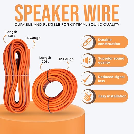 Elite Audio Premium Series Amp Kit Copper Clad Aluminum Wire, Triple-Shielded RCA Cables, High-Power Capacity, ANL Fuse Holder, Car Amplifier Install Kit (0 Gauge (Dual Amp))