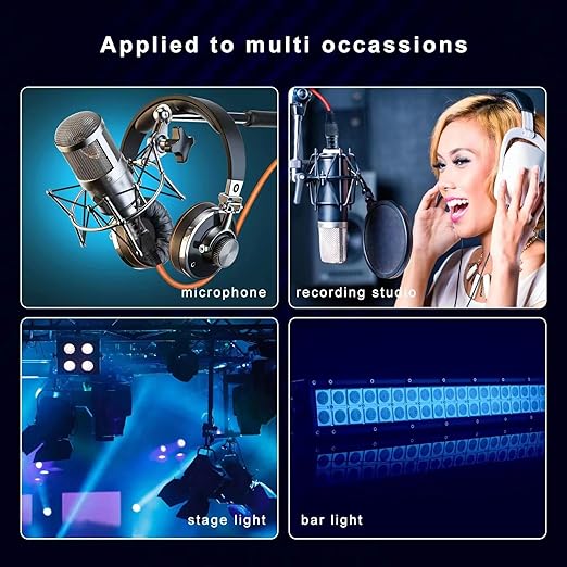 AuxLink XLR Cables, Microphone Cable 3ft 10 Pack, XLR Male to Female Gold-Plated 3-Pins 10 Color Cable, XLR Speaker Cable for Microphone, Mixer, Recording Studio- 3 Feet, 10 Pack