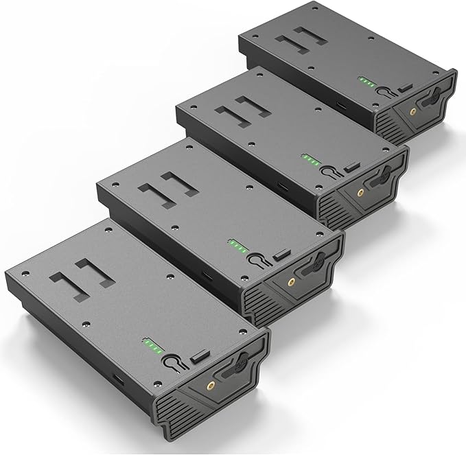 Lesaps 4Pack Rechargeable Reveal Lipo Lithium Battery Pack for Trail Camera Reveal X Gen 3.0, 2.0, X Pro 3.0, Pro, X Ultra 3.0, SK, XB, X - Upgraded LED Meter & Solar Charging (4, Battery 4pack)