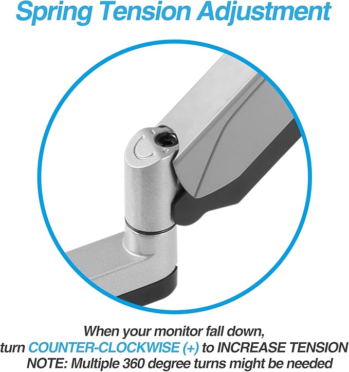 AVLT Single Extended 13"-32" Wall Mount - Curved/ Flat Monitor, Full Motion Height Swivel Tilt Rotation Adjustable Arm - VESA/Cable Management