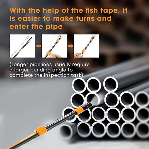 Epicmate Triple Lens Sewer Inspection Camera-Snake Camera with Light 16.5 ft, 5" IPS Screen Endoscope with Lights 1080P Industrial Borescope, IP67 Waterproof Drain Pipe Drain Snake with 32G Card