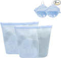 Guozcaray 2 Pcs laundry bag with handles mesh laundry bags washing machine laundry totes travel storage and sorting bag for Clothes laundry bag for delicates(Blue2N)