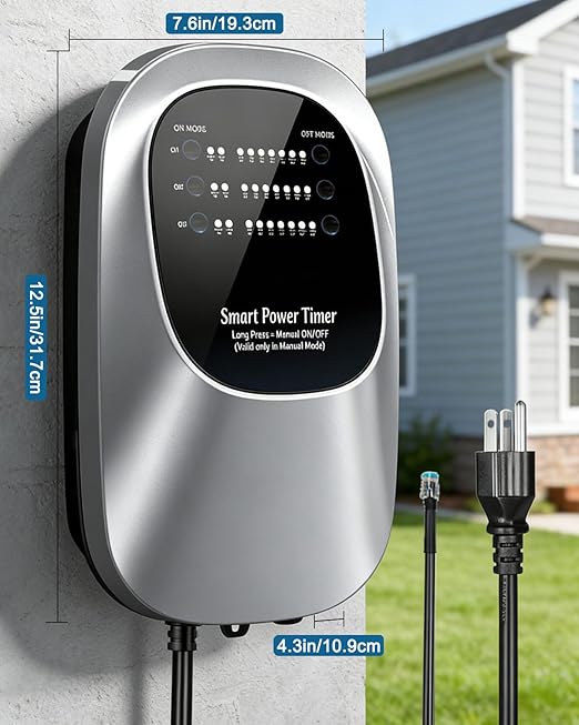 SOFAR 120W Low Voltage Transformer - 3 Independent DC Outputs, 110-240V AC to 12/14V DC, Weatherproof IP54, Timer & Photocell, Overload Protection Converter