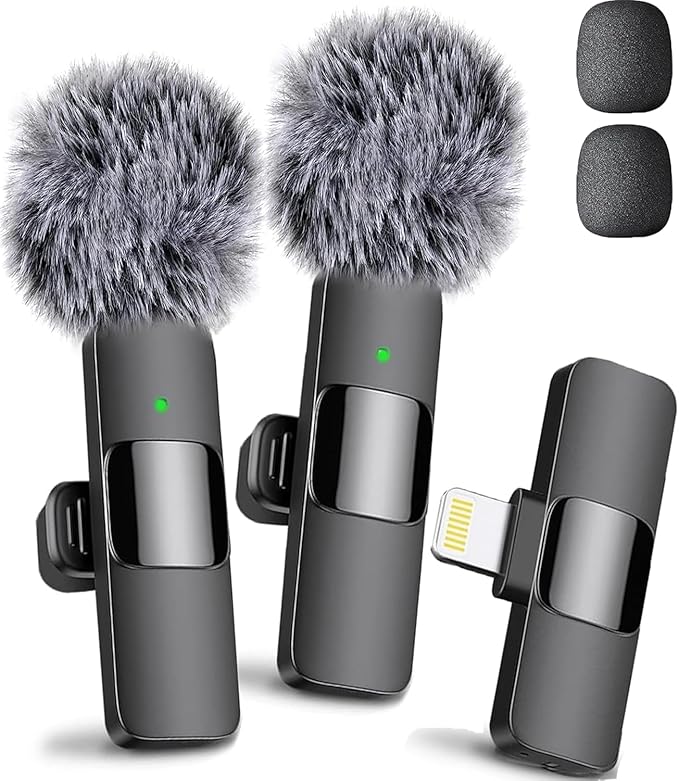 Mini Mic Pro (Latest Model - Professional Wireless Microphone for iPhone, iPad, Lavalier Microphone for Video Recording - iPhone Mic Crystal Clear Recording for Content Creators (iPhone 14 & Below)