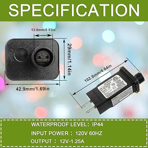 SIGANDG 24V 6W LED Transformer Replacement Class 2 Power LED Controller with 8 Modes Supply for Christmas String Light Inflatable Decorations IP44 Waterproof Low Voltage Transformer(2 Pcs)