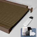 Boolegon No Drill Motorized Cellular Blinds with Remote Motorized Blackout Honeycomb Blinds for Indoor Windows Easy to Install Automatic Cellular Shades for Home,Blackout Dark Brown,Custom Size
