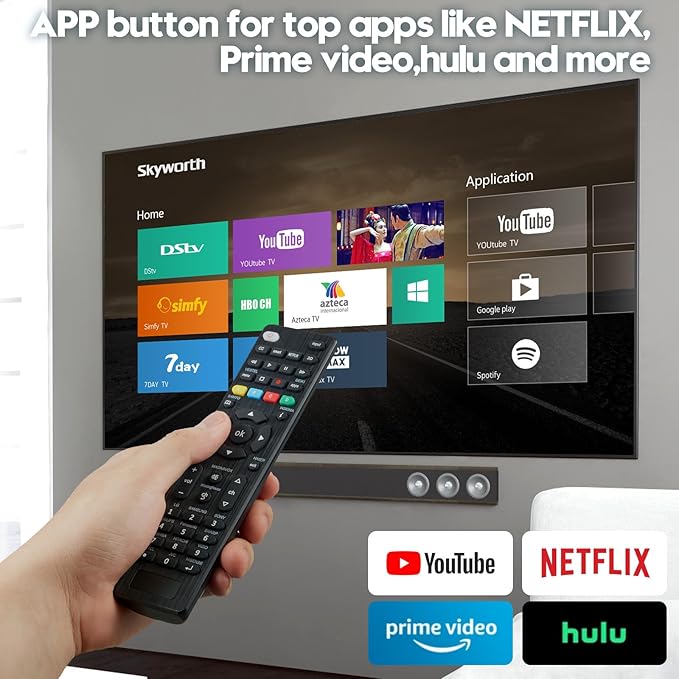 Paquete de 2:Universal TV Remote Control is Suitable for LED Smart TVS of LG,Samsung,Sony,Philips,Panasonic,Sharp,Toshiba,Hitachi,VIZIO,TCL,JVC,Hisense and Other Brands