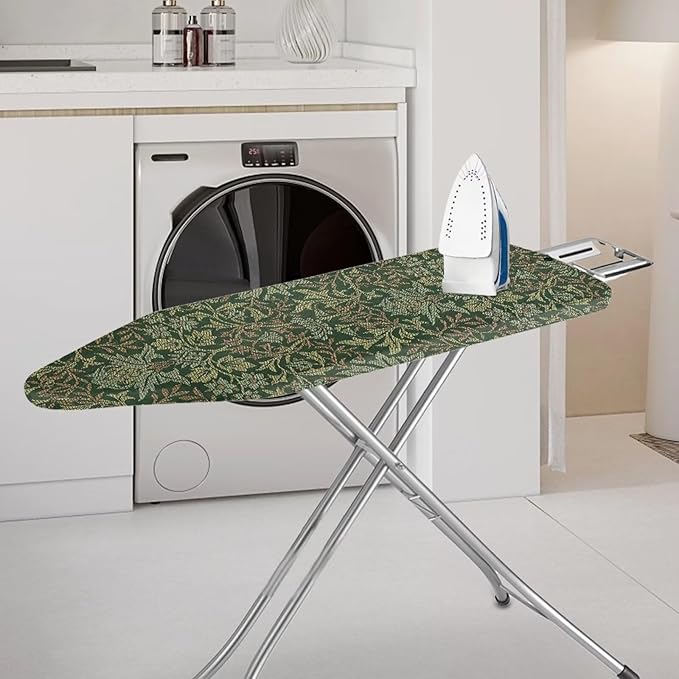 ZCFYGDX Breathable Ironing Board Cover Decor, Resist Scorching & Staining, 15x54 Wear & Soil Resistant Covers, Elastic Edges,3 Fasteners,Anti-Scorch Polyester Fabrics William Morris Prints