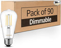 Lumiverse 90 Pack ST21 Led Vintage Edison Light Bulbs, 2700K Soft White, Clear Glass Antique Decorative Filament Bulb with 95+ CRI, E26 led Bulb 60W, 500LM, Non-Dimmable, 5.5W [60W Equivalent]