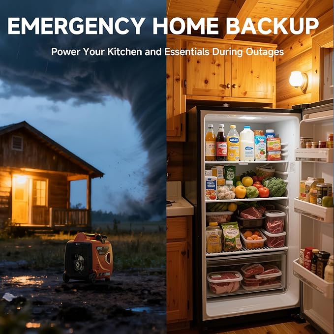 Dual Fuel Inverter Generator 4300W with Wheel Kit, Portable Generator 3-Way Remote/Electric/Recoil Start, Auto-Switch, Ultra-Quiet for RV Camping & Home Backup