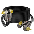 Right Angle RCA Cable 20 FT, 90 Degree 2RCA to 2RCA Stereo Audio Cable, Zinc Alloy Shell, Gold-Plated Plug, 2 RCA Audio Cord, for Home Theater, Subwoofer, HDTV, Amplifier, Hi-Fi System, Car, Speaker