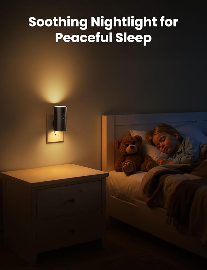 Sujeet LED Night Lights Plug into Wall, Bright Night Light, Dusk to Dawn Sensor, Soft White 3000K, 0-100LM Adjustable Brightness, Dimmable Nightlights for Hallway, Bathroom Bedroom Kitchen, 2 Pack