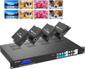 MT-VIKI 4K HDMI Matrix Extender 4x4 4K60Hz 4:4:4 Over CAT6/7/8 Cable, Matrix Splitter & Switcher with 4 POC Receivers + 4 Loop Out, Web GUI, RS232, Up to 230FT (70m)
