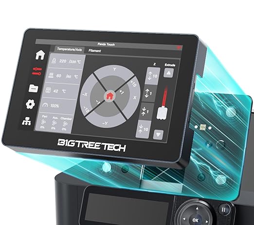 BIGTREETECH Panda Touch for Bambu-Lab P1S, P1P, X1C, X1E, A1, A1 Mini 3D Printers, Support Multi Printers and AMS Management Upgrade Wireless Touch Screen