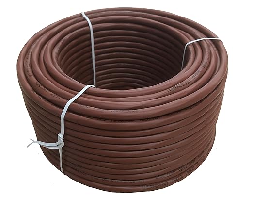EASTWIRE 18/8 100ft Thermostat Wire, Solid Copper Wire, 18 Gauge 10 Conductors, ETL Listed CL2 Power Limited Circuit Cable for Indoor/Outdoor Low Voltage Applications Use,Brown