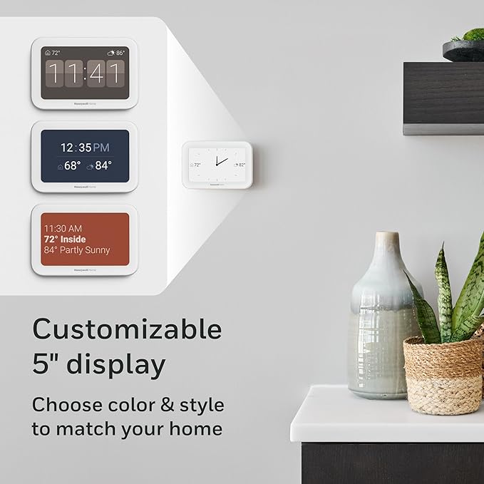 New Honeywell Home X8S Smart Thermostat with Video Doorbell Compatibility, IAQ Control, and Customizable Touchscreen Display, White