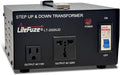 LiteFuze 2000 Watt Voltage Converter Transformer Step Up/Down - 110v to 220v / 220v to 110v Power Converter - Fully USA Grounded Cord - Universal Outlet Socket, 2x US Outlets - CE Certified