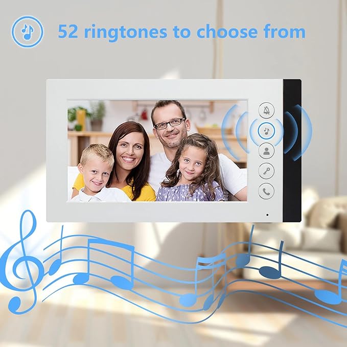 ANJIELO SMART Wired Video Multifamily Apartment Intercom System,2/3/4/6/8/10/12 Units 7 inch Monitor Video Door Phone Kit,Video Doorbell, ID Card Unlock, 2 Way Audio for Home (1 doorbell + 3 Monitor)