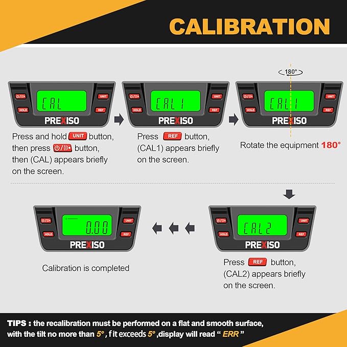 PREXISO Digital Level, 11.5'', Angle Slope with LCD Display, 360° Electronic Bubble Inclinometer, Vertical & Horizontal Spirit Bubble for Construction Carpenter Craftsman Renovation Home Professional