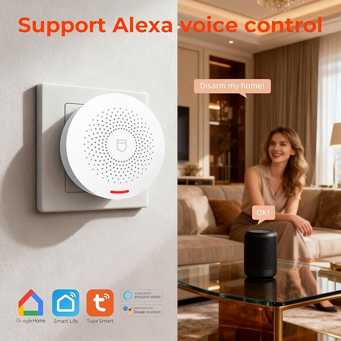 Hapippofa Caregiver Call Button Wireless Call Button for Elderly at Home,WiFi Panic Button,Life Alert Systems for Seniors No Monthly Fee (whiter2)