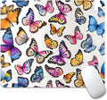 Rainbow Butterfl Square Mouse pad, Texture, Waterproof, Anti Slip Rubber Base, Computer Mouse pad, Laptop Mouse pad