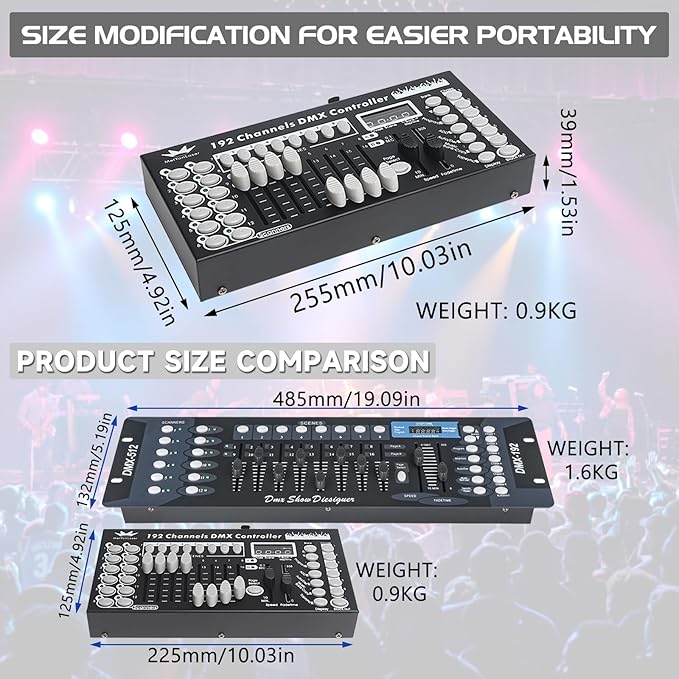 DMX Controller DMX Console,192CH Dmx512 Console Controller Panel Use for Editing Program of Stage Lighting Runing