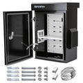 Outdoor Electrical Box, Cold-Rolled Steel Plate, Aluminum Alloy Back Beam, One-Piece Ventilation Design, IP65 Waterproof, Wall/Pole Mounted (17.8" x 13.8" x 7.9")