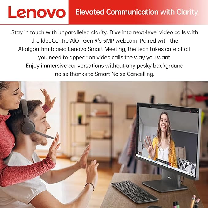 Lenovo IdeaCentre Business All-in-One, 27" FHD Touchscreen 100Hz, AMD Ryzen 5 7535HS, 64GB DDR5 RAM, 2TB SSD, Webcam, Wireless KB & Mouse, Windows 11 Home, Bundle with Adata 64GB USB Flash Drive