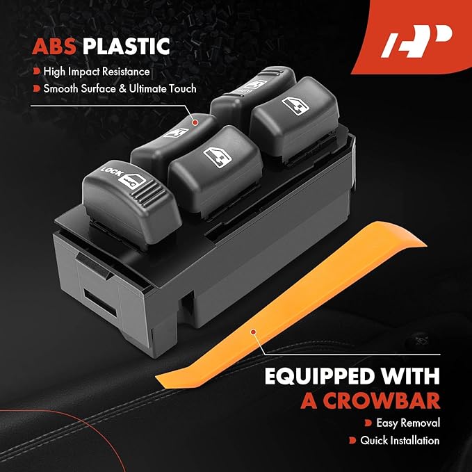 A-Premium Master Power Window Switch Compatible with 1995-2005 Chevrolet Tahoe Blazer C/K 1500 2500 3500 Suburban, GMC Yukon Jimmy, Cadillac Escalade, Oldsmobile Bravada, Replace# 19244658, 15151360