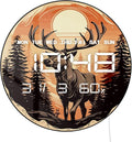 Timethink 12'' Deer Digital Wall Clock with LED Display, Woodland Forest Cabin Rustic Electric Wall Clock Smart Dimming, Date, 12/24hr, Temperature, USB Powered for Christmas Farmhouse Hunting Decor