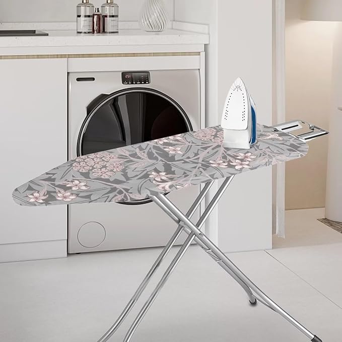 ZCFYGDX William Morris Prints Ironing Board Cover Decor, Resist Scorching & Staining, Easy Install Resistant Elastic Edges,3 Nylon Buckle Fasteners Straps,Relaxing Breathable Ironing Experience M