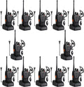 Baofeng Walkie Talkies 888S Rechargeable Long Range with Earpieces for Adults, 16 Channel Professional Radio Handheld Two Way Radios Li-ion Battery and Charger Included (12pack with 12earpiece)