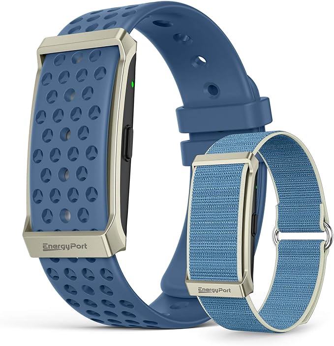 EnergyPort Smart Bracelet with Blood Oxygen/Blood Pressure Monitor, 60-Day Battery Health Fitness Tracker with 2 Bands,Lifetime Membership,Activity Tracking Heart Rate Sleep Monitor for Android iOS