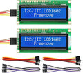 FREENOVE I2C IIC LCD 1602 Module (2 Pack), New Type TWI Serial 16x2 Display, Compatible with Arduino Raspberry Pi Pico ESP32 ESP8266