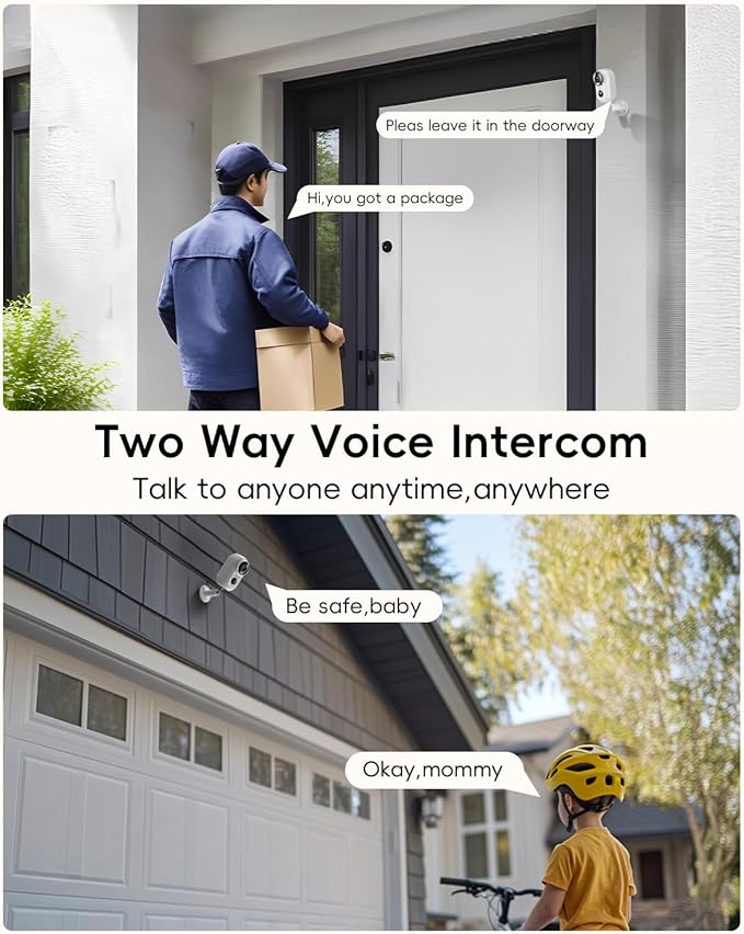 ZUMIMALL Security Cameras Wireless Outdoor with Magnetic Mount, 2K Outdoor Camera Wireless, 2.4G WiFi Battery Cameras for Home Security Indoor,3MP Color Night Vision/130° View/2-Way Talk/SD/Alexa