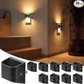 NIORSUN Night Lights Plug Into Wall, Auto Brightness Sensor Night Light, 3000K Warm White, Ultra-Slim Wall Light for Hallway Bathroom Bedroom Stairs, Black, 10 Pack