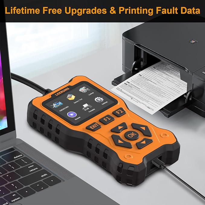 LOERUMG OBD2 Scanner Diagnostic Tool, Enhanced Check Engine Code Reader, Car OBDII/EOBD Scanner with Fault Code Reset & I/M Readiness Auto Engine Light Diagnostic Scan Tool for Vehicles After 1996.