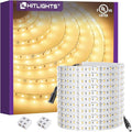 HitLights 24V LED Strip Lights Warm White 3000K, 26.2ft Cuttable Tape Backed 3oz PCB, UL Listed, 1325 Lumen/m, CRI>95, IP20, Lighting for Bedroom, Kitchen, Under Cabinets (Power Source Not Included)