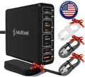 Upgraded 240W 8 Ports GaN Charger with Travel Case, USB C Charging Hub, Multi USB C Charger Station for MacBook Pro/Air/iPad Pro/iPhone/Samsung Galaxy Note